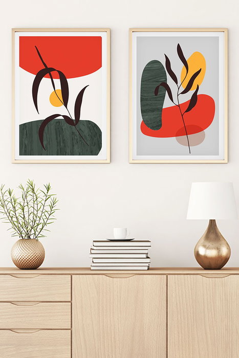 Wallity Huhu45 - Set de 2 Pinturas Decorativas en MDF 50 x 70 cm Wallity Huhu45 - Set de 2 Pinturas Decorativas en MDF 50 x 70 cm